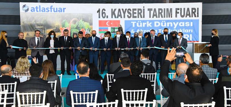 16 kayseri tarim fuari ve turk dunyasi akraba topluluklari tarim fuarinin acilisi yapildi